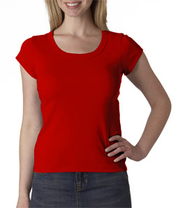 (1003br) Bella Ladies' Short-Sleeve Scoop-Neck T-Shirt