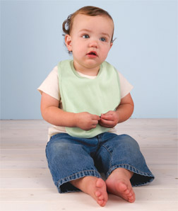 (2003br) Rabbit Skins Organic 2-Ply Baby Rib Bib