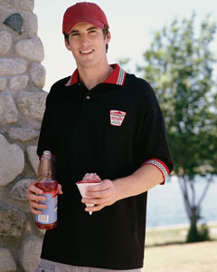 (447a) Jerzees Adult 6.5-oz. Cotton Pique Polo with Racing-Check Trim (P. 111)