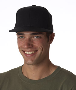 (6210br) Yupoong Premium Fitted Flat Brim