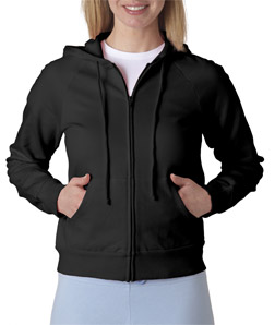 (7007br) Bella Ladies' Fleece Raglan Hooded Sweatshirt