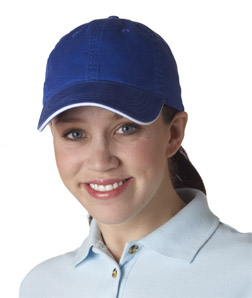 (8104br) UltraClub Classic Cut Chino Cotton Twill Unconstructed Sandwich Cap