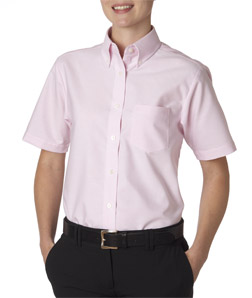 (8973br) UltraClub Ladies' Classic Wrinkle-Free Short-Sleeve Oxford