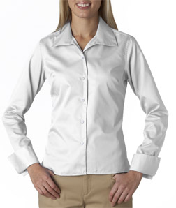 (8992br) UltraClub Ladies' Whisper Elite Twill Shirt