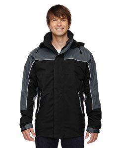 Ash City - North End Men's 3-in-1 Seam-Sealed Mid-Length Jacket with Piping