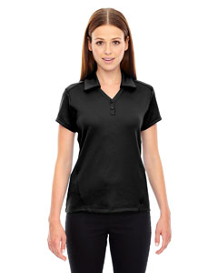 Ash City - North End Sport Red Ladies' Exhilarate Coffee Charcoal Performance Polo with Back Pocket