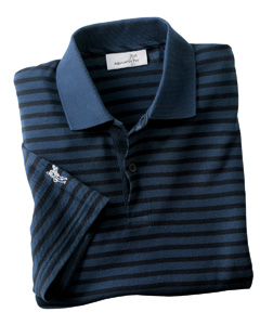 Ashworth Men's Dual Tone Piqu Stripe Polo