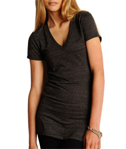 (b8435br) Bella Ladies' Tri-blend Deep V-neck T-shirt