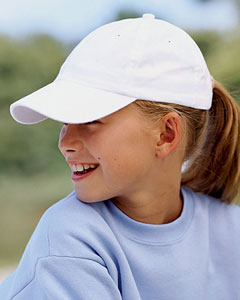 Big Accessories Youth 6-Panel Brushed Twill Unstructured Cap