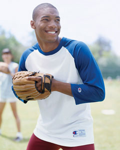 Champion 6.1 oz. Tagless Raglan Baseball T-Shirt