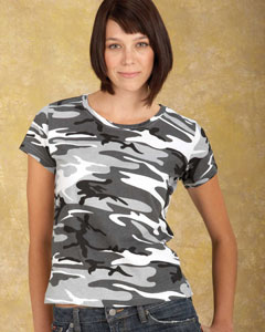 Code V Ladies' Fine Jersey Camouflage T-Shirt