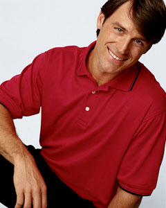 Devon & Jones Men's Tipped Perfect Pima Interlock Polo