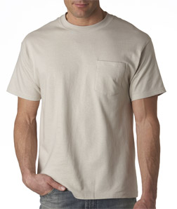 Hanes Adult Tagless Short-Sleeve Beefy-T with Pocket