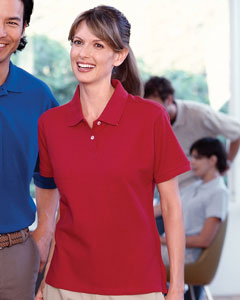 Harriton Ladies' 6.5 oz. Ringspun Cotton Piqu Short-Sleeve Polo