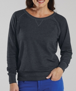 LA T Ladies Lightweight French Terry Slouchy Pullover