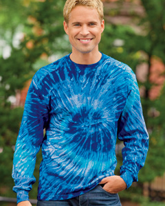 Tie-Dye 5.4 oz., 100% Cotton Long-Sleeve Tie-Dyed T-Shirt