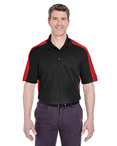 UltraClub Adult Cool & Dry Stain-Release 2-Tone Performance Polo