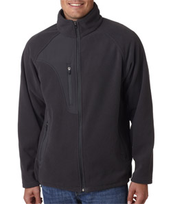 UltraClub Adult Full-Zip Micro-Fleece Jacket With Pocket
