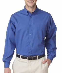 UltraClub Men's Easy-Care Broadcloth
