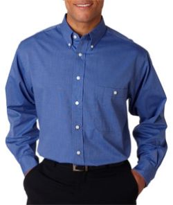 UltraClub Men's Wrinkle-Free End-on-End Shirt