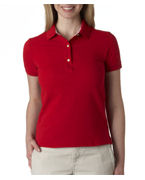 custom screen printed women's polo shirt