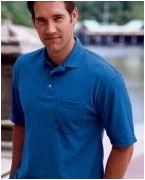 custom screen printed polo shirt with pocket