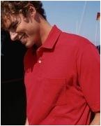 custom screen printed polo shirt with pocket