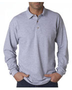 custom screen printed long sleeve polo shirt