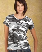 Logo 3665a LAT Women's Fine Jersey Camo T-shirt