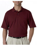 custom screen printed polo shirt with pocket