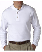 custom screen printed long sleeve polo shirt