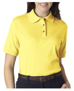 custom screen printed women's polo shirt