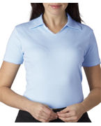 custom screen printed women's polo shirt