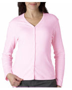 custom embroidered women's long sleeve polo shirt