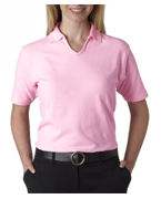 custom screen printed women's polo shirt
