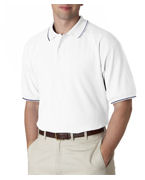 custom screen printed polo shirt with trim
