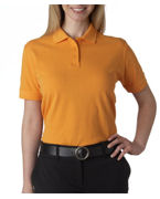 custom screen printed women's polo shirt