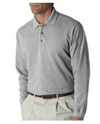 custom screen printed long sleeve polo shirt