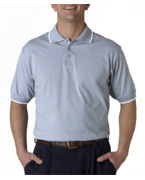 custom screen printed polo shirt with trim
