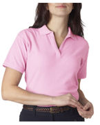 custom screen printed women's polo shirt