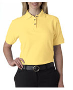custom screen printed women's polo shirt