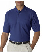 custom screen printed polo shirt with pocket