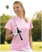 custom screen printed women's polo shirt