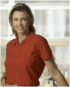custom screen printed women's polo shirt