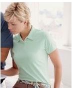 custom screen printed women's polo shirt