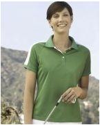 custom screen printed women's polo shirt