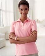 custom screen printed women's polo shirt