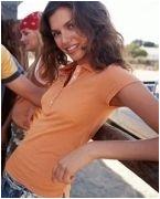 custom embroidered women's polo shirt with trim