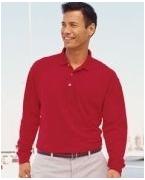 custom screen printed long sleeve polo shirt