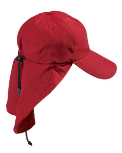 Adams 6-Panel Cap with Elongated Bill and Neck Cape